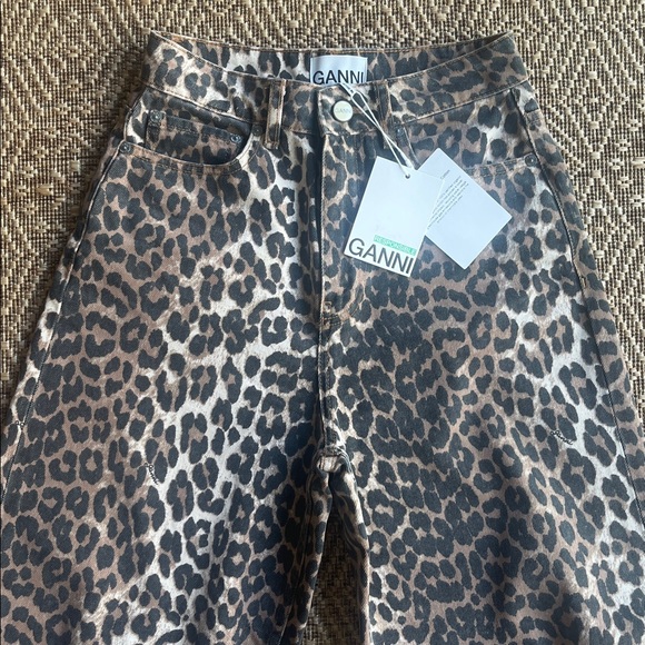 Leopard Denim Stary Jeans Ganni - Picture 6 of 10